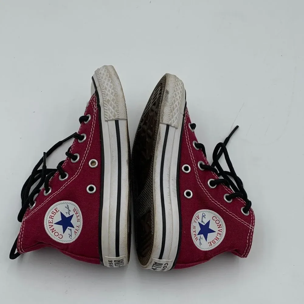 Converse All Star Red High-Top Sneakers with Black Laces kids size 11